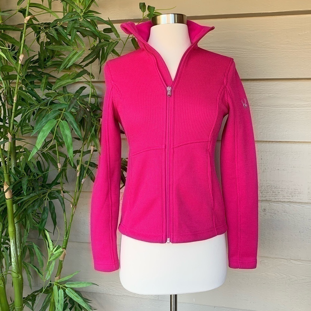 Spyder Fuchsia Long Sleeve Zip Up Jacket - Picture 1 of 7
